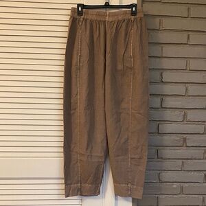 Free People Elastic Waist Brown Pants